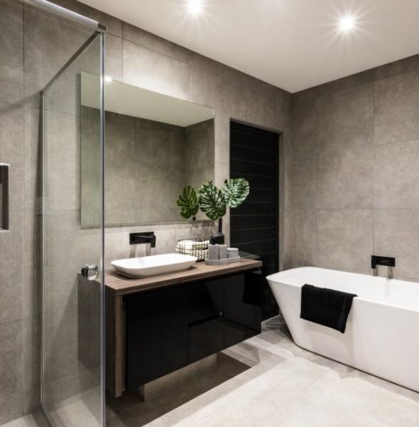 pose de salle de bain